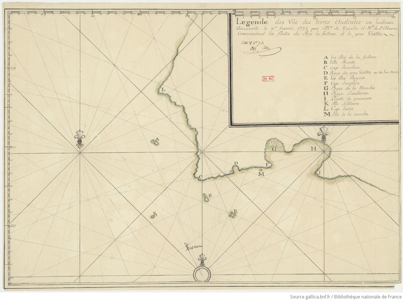 V&ucirc;e des Terres australes d&eacute;couverte en 1772 par Kerguelen et Saint-Alo&uuml;arn