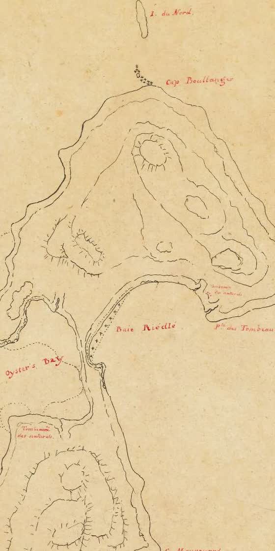 Sketch of Maria Island, with Cape des Tombeaux